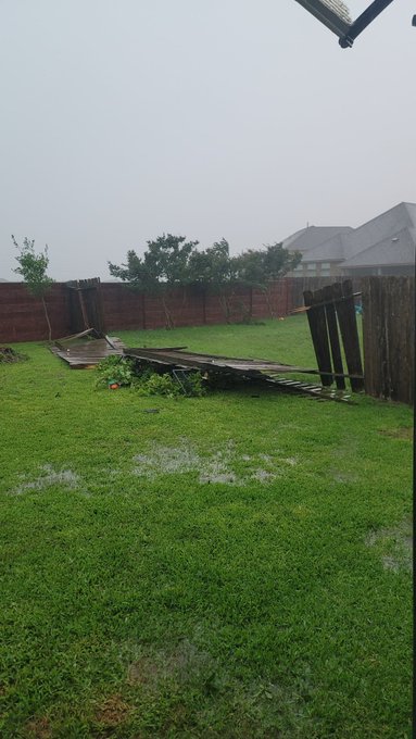 Well, alrighty... tornado came through. Tore open our fence and took our shed. 😒 stupid weather. https://t<a href="/tag/beryl"class="tags"><span>#beryl</span></a>