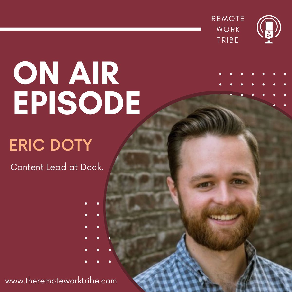 📢 In this episode of the Remote Work Tribe podcast, we chat with <a href="/DotyContent/">Eric Doty</a> from Dock. 

We cover metrics 📊, content's future 📅, innovation 🔄, AI 🤖, and his journey from academia to marketing 🎓➡️📈. Tune in! 🎧 #RemoteWork #ContentMarketing #AI #Innovation