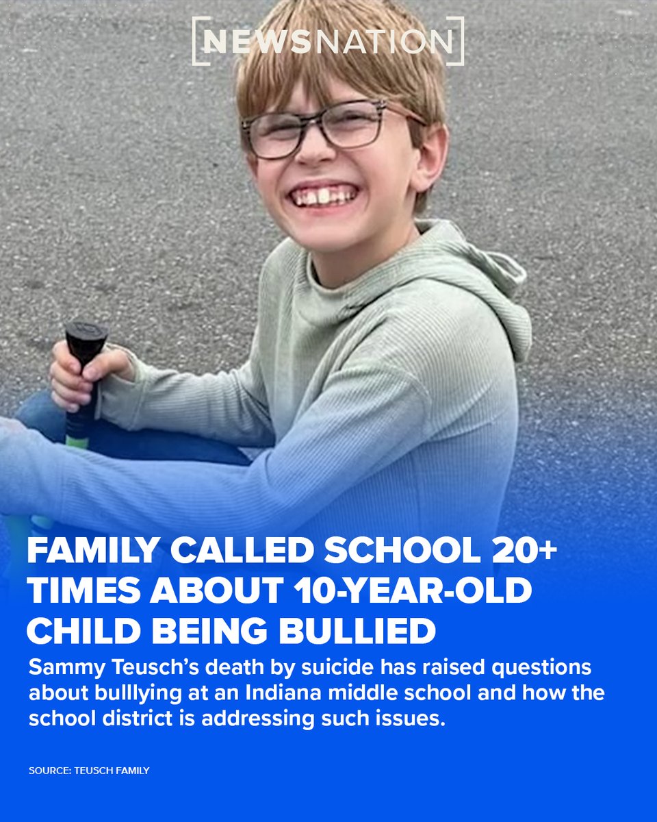 The family of Sammy Teusch is grieving after he died by suicide. The 10-year-old had experienced multiple incidents of bullying at his school, which were reported to the staff. More: trib.al/W27Z7xq If you or anyone you know needs help, resources or someone to talk to,
