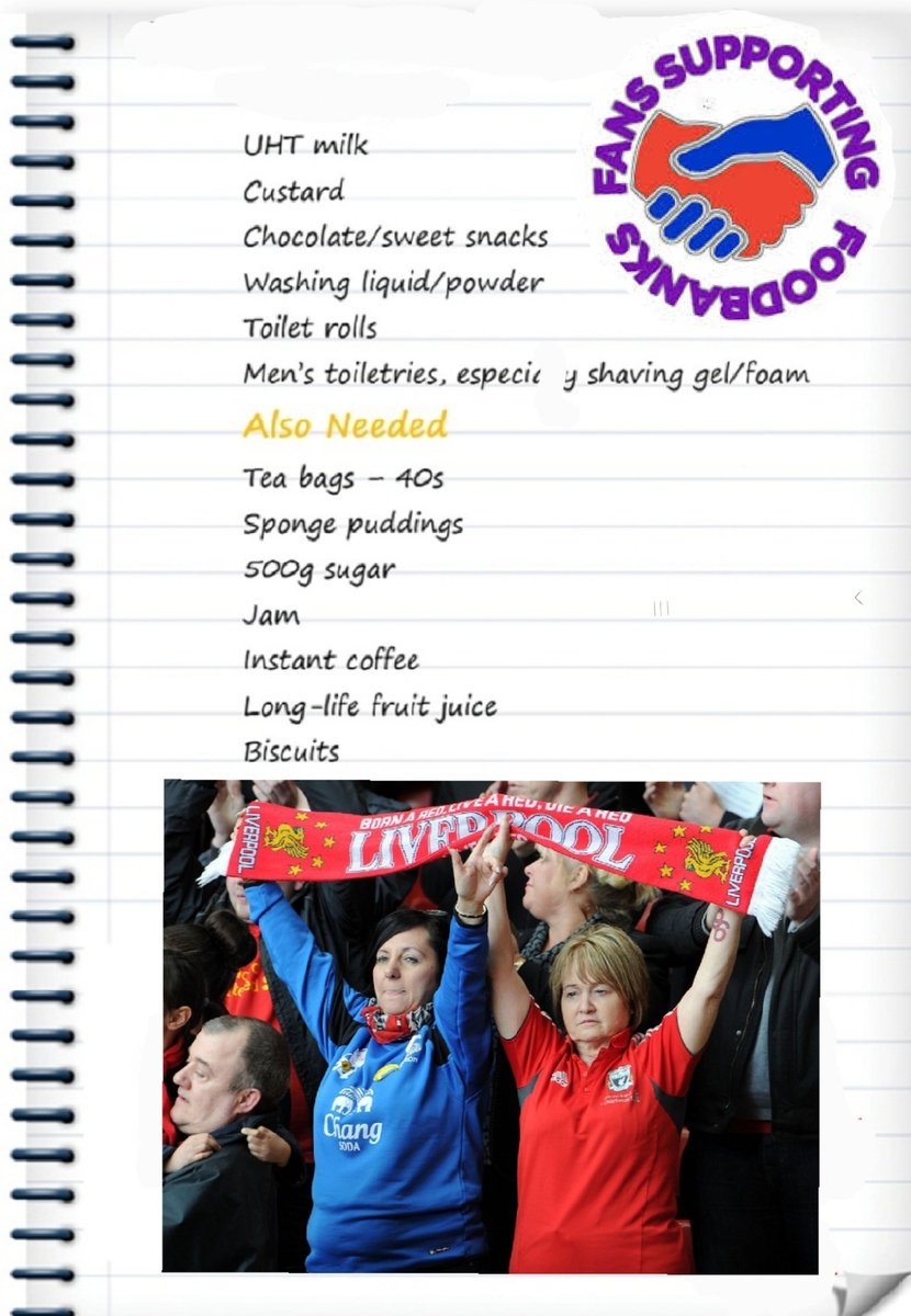 1/2 Everyone coming along to Run For The 97 is being asked to support local food banks. A regular on match days at Anfield and Goodison, @SFoodbanks will attend to collect food donations. Please bring along two items if possible. The donation point will be located near the start.