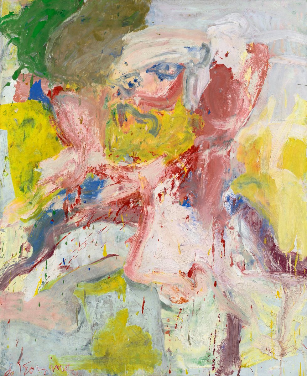 Willem de Kooning's 'Man in Wainscott' excels, selling for $8,690,000, with lively bidding in the room during the #20thCenturyEveningSale