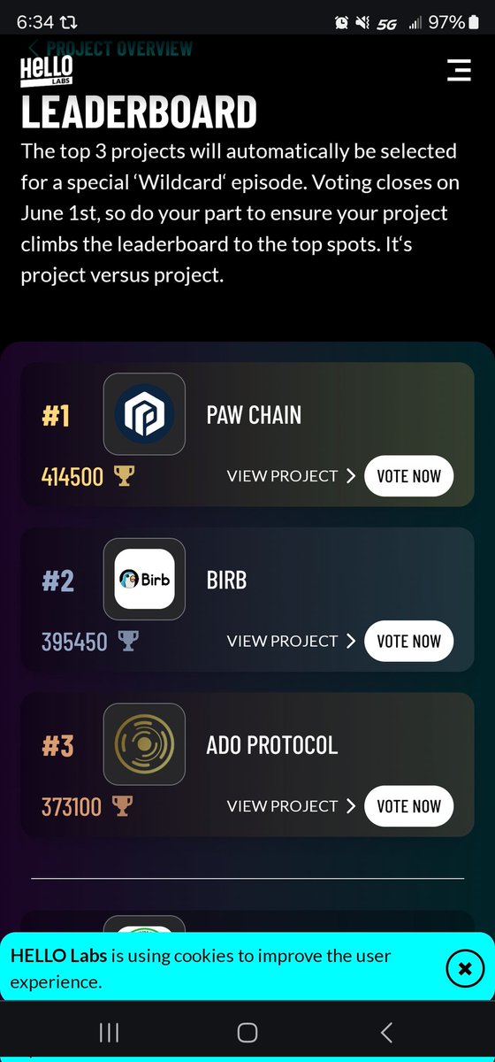 My question to the Paw Community is are we going to be able to get this to 1'000'000 votes on or before the 1st of June!
#pawchain #PAWSWAP #Multichain #paw @PawChain #Layer1 #layer2 #layer3 @BuildOnPAW #Cryptocurency #defi