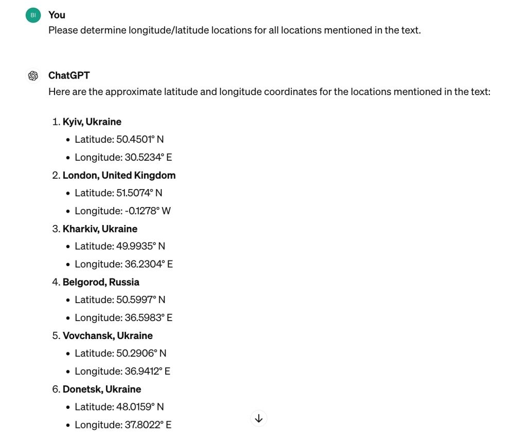rafemoro's tweet image. Simple #Geocoding with #ChatGPT buff.ly/3WGkJwV