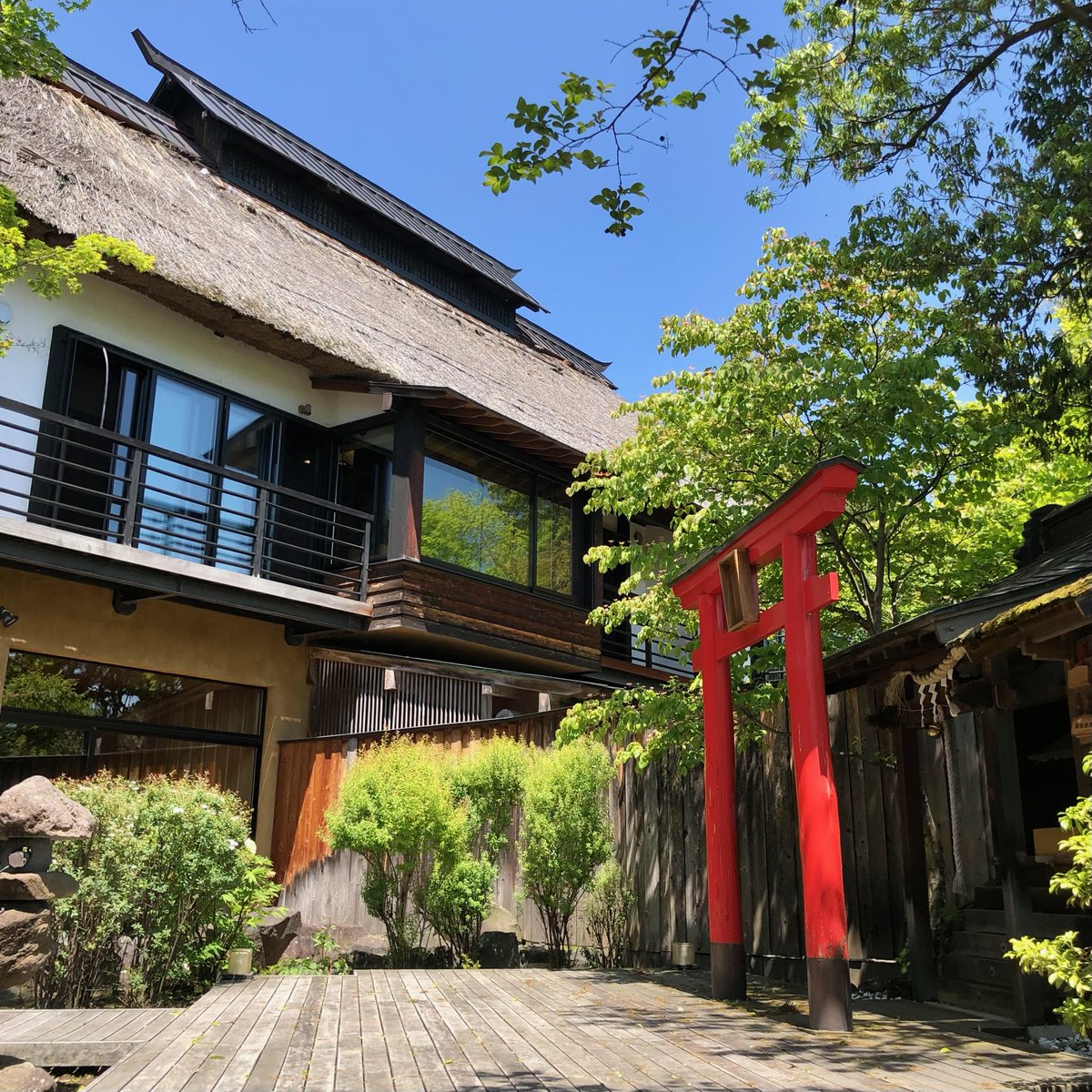 おはようございます☀
快晴ですが、風が強めです(๑ °꒳° ๑)

本日も薬師温泉旅籠と、かやぶきの源泉湯宿 悠湯里庵（ゆとりあん）をよろしくお願いいたします♨

#群馬県
#東吾妻町
#川場村
#温泉旅館
#企業公式が朝の挨拶を言い合う
#企業公式相互フォロー