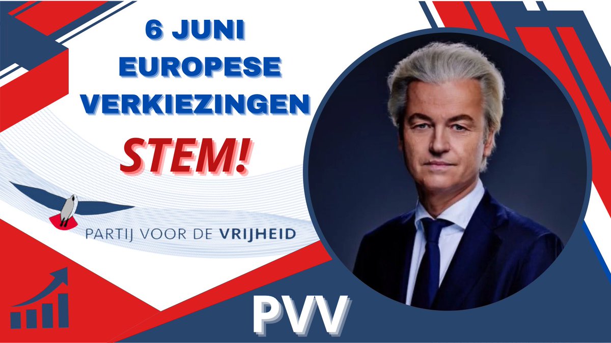 Het is begonnen We pakken ons land en ons geld terug Nu niet versagen Allemaal #PVV stemmen op 6 juni #EP24 [#Wilders staat ook op de lijst]