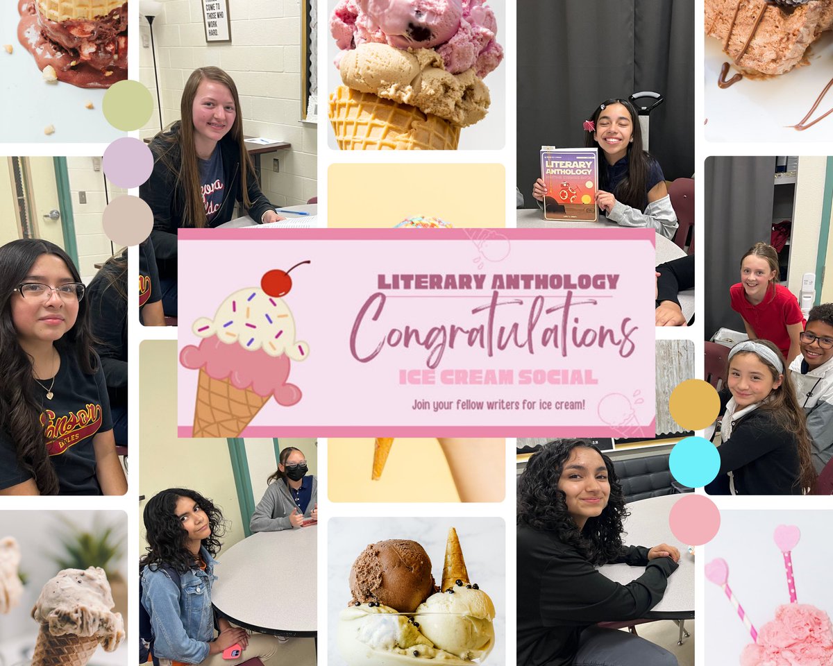 Today, we celebrated Ensor’s Literary Anthology writers with a sweet treat! 🍨 #weareensor #teamsisd