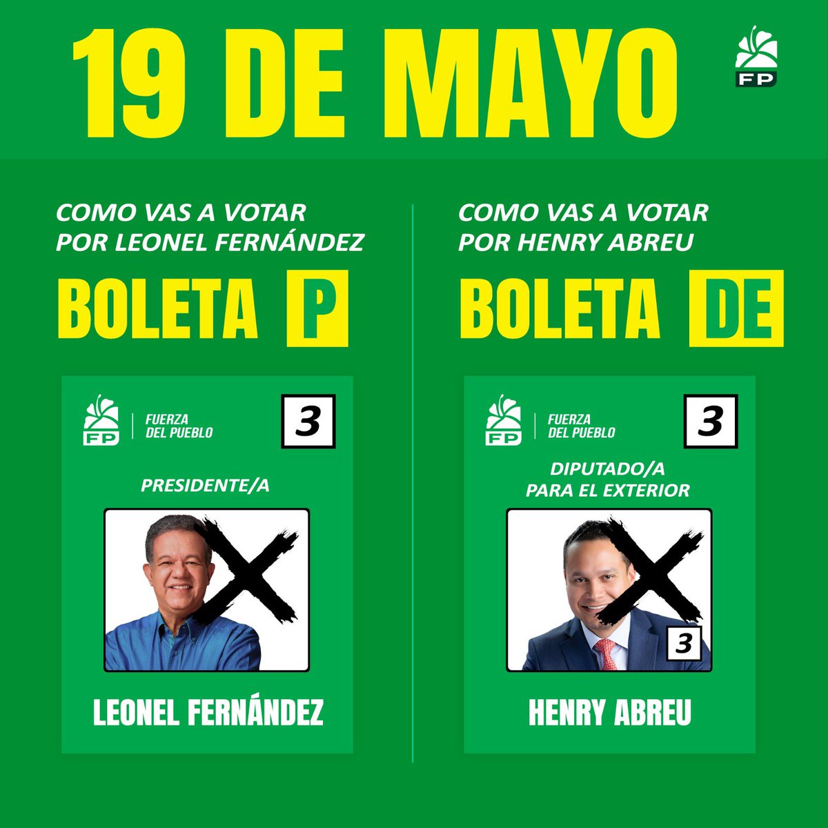 PerezGIg's tweet photo. Tu voto 🗳️ cuenta 
VOTA3️⃣ en la Casilla 3️⃣

Henry Abreu 
Diputado por la Fuerza del Pueblo Circ1 del Exterior.

Leonel Fernández presidente. 
@LeonelFernandez @LF2024NY @Bethaniania0526 @Adonaidamedina @HenryCirc @gmorrobel @LALAHENRIQUEZ2 @yanesiEspinal https://t.co/LER0JG6WYp