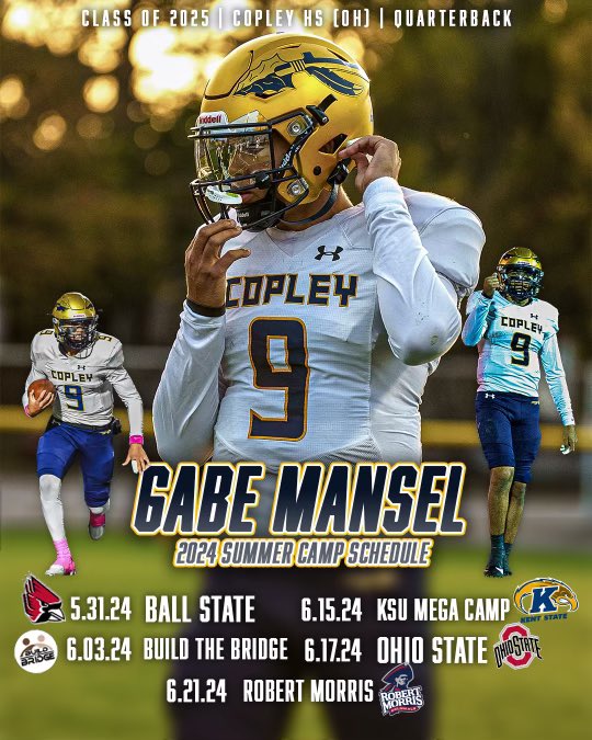 Gabriel Mansel (@gmansel11) on Twitter photo This is my 2024 Summer Camp schedule, can’t wait to get everywhere and compete!! <a href="/CopleyFootball/">Copley Football</a> <a href="/CoachKrom12/">John Kromalic</a> <a href="/JaimarMansel/">Jaimar Mansel</a>
6’1 195lbs QB
3.4 Acc GPA
Junior Year Film
❗️hudl.com/v/2MN1g1❗️ This is my 2024 Summer Camp schedule, can’t wait to get everywhere and compete!! <a href="/CopleyFootball/">Copley Football</a> <a href="/CoachKrom12/">John Kromalic</a> <a href="/JaimarMansel/">Jaimar Mansel</a>
6’1 195lbs QB
3.4 Acc GPA
Junior Year Film
❗️hudl.com/v/2MN1g1❗️
