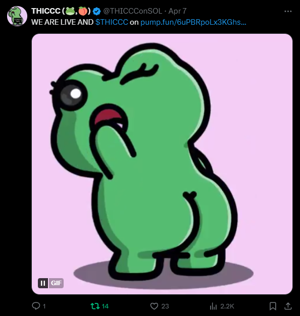 Man, this feels like forever ago... 

We will go down in the anals of history as the $THICCC est booty token ever released on pump... 

jiggle jiggle