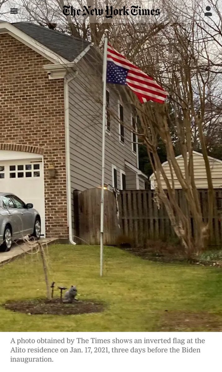 Libs are out posting that THIS👇🏻 is Alito’s house flying his flag upside down showing a sign of distress and supporting Stop the Steal. I don’t know if it is but I sure hope so. Either way it’s PISSING THEM OFF and making my damn day!!😂🤣🤣