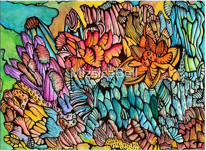 'Cryspoge' - My Abstract Creation in Pen and Watercolor.

Original artworks are currently available for purchase. If you are interested, kindly send a direct message to inquire further.

redbubble.com/people/Mizsica…

#Art #Pen #Watercolor #artist