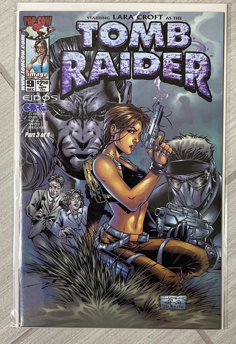 Our second @TopCow classic tonight is Tomb Raider #9! 4 covers! First is the regular cover by series artists Andy Park, Jon Sibal, and JD Smith… #topcow #TombRaider #LaraCroft #comics