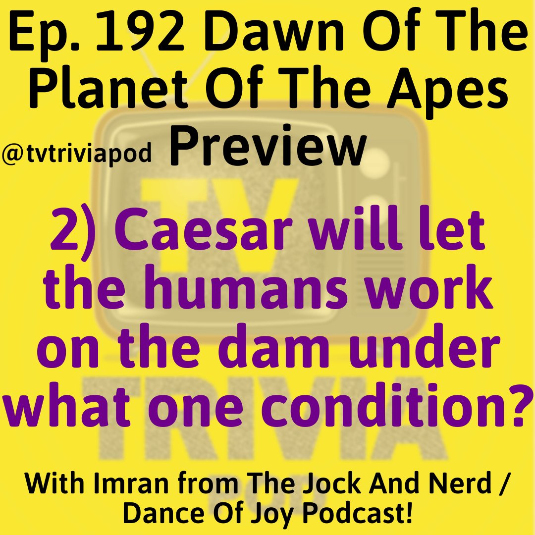 Ep 191 #dawnoftheplanetoftheapes preview with @jockandnerdcast/@danceofjoypod! Coming out Tuesday! Subscribe/support/follow in bio. Listen to all the questions and play along by subscribing anywhere you get podcasts! #planetoftheapes #planetoftheapestrivia