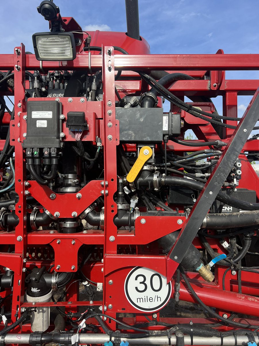 Another Raven boom recirculation kit installed, tested and ready to roll for #spray24 on this Case IH Patriot 4440 135’ boom.