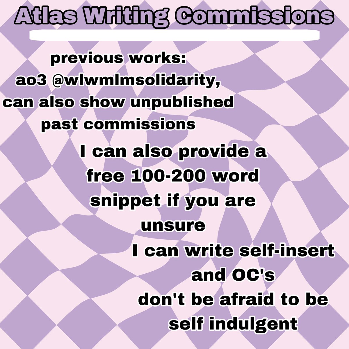 bookfanatic's tweet photo. Hello, I do writing commissions :) pretty much any fandom/ship even if i’m unfamiliar with it i can research

this is my ko-fi, i use p@yp@l on there but if you need an alternative method message me! 

https://t.co/q31UaoWCT9 https://t.co/e9T8pG8Ylg