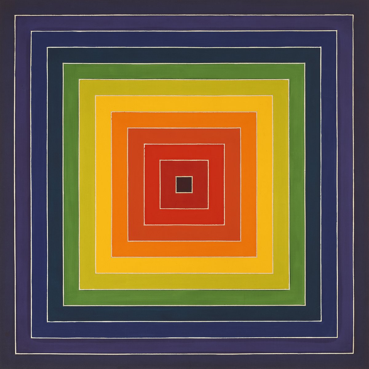 Frank Stella's masterful early career minimalist inventions radically changed the course of art history. Tonight his iconic 'Untitled (Concentric Squares)' has sold for $6,100,000 during the #20thCenturyEveningSale.