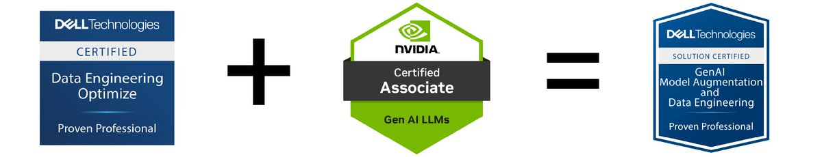 Sign up for a free @DellTech Data Engineering Optimize exam AND the #NVIDIA Gen AI LLM exam at #DellTechWorld! 🙌 

When you earn both of these certifications, you automatically qualify for the Dell-NVIDIA co-skilled #GenAI certification. ✅ 

Learn more: dell.to/3UHKKsV