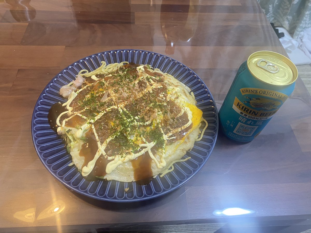 広島焼き！家で簡単にできる！
ビール🍺と合う✌️