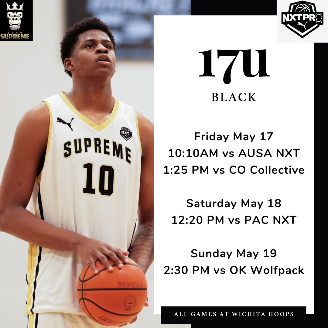 Coaches if you're in Wichita you're gonna want to stop by to watch @TeamSupremeAZ !! Whole lot of talent on the roster!