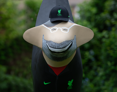 1/4 Fans of Jurgen Klopp may not get chance to see the LFC manager in person one last time before he departs Anfield Stadium – those at Run For The 97 can enjoy the next best thing. Liverpool FC fan Anita Harwood from South Liverpool has created Superkloppbanana!