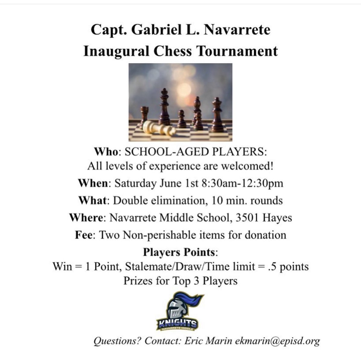 Every chess master was once a beginner. Join us! #KnightNation #ItStartsWithUs