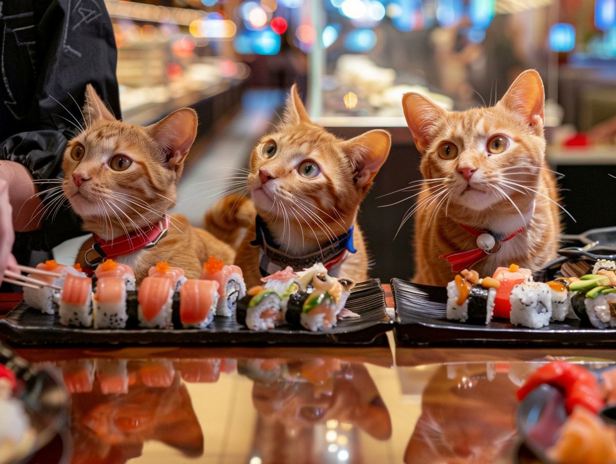 #catsrule #photography My AI photos of Cats! Snaps from the Las Vegas trip. They had an amazing sushi bar, we must of been there for hours