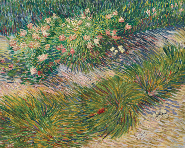 KellyCrowWSJ's tweet photo. Second time around! The seller of this Van Gogh view of the corner of a garden park tried to sell it for $40 million in 2018 but it bombed; tonight, the same work came back with a $28m low estimate and Alex Rotter's phoner won it for $28.5m hammer @ChristiesInc https://t.co/LI1M1nFTSQ