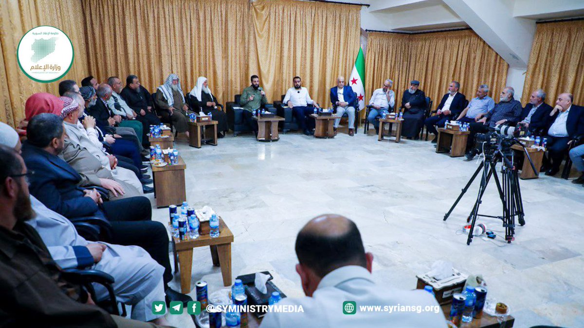 Jawlani meets with notables from Idlib city about the latest developments in HTS-controlled NW Syria