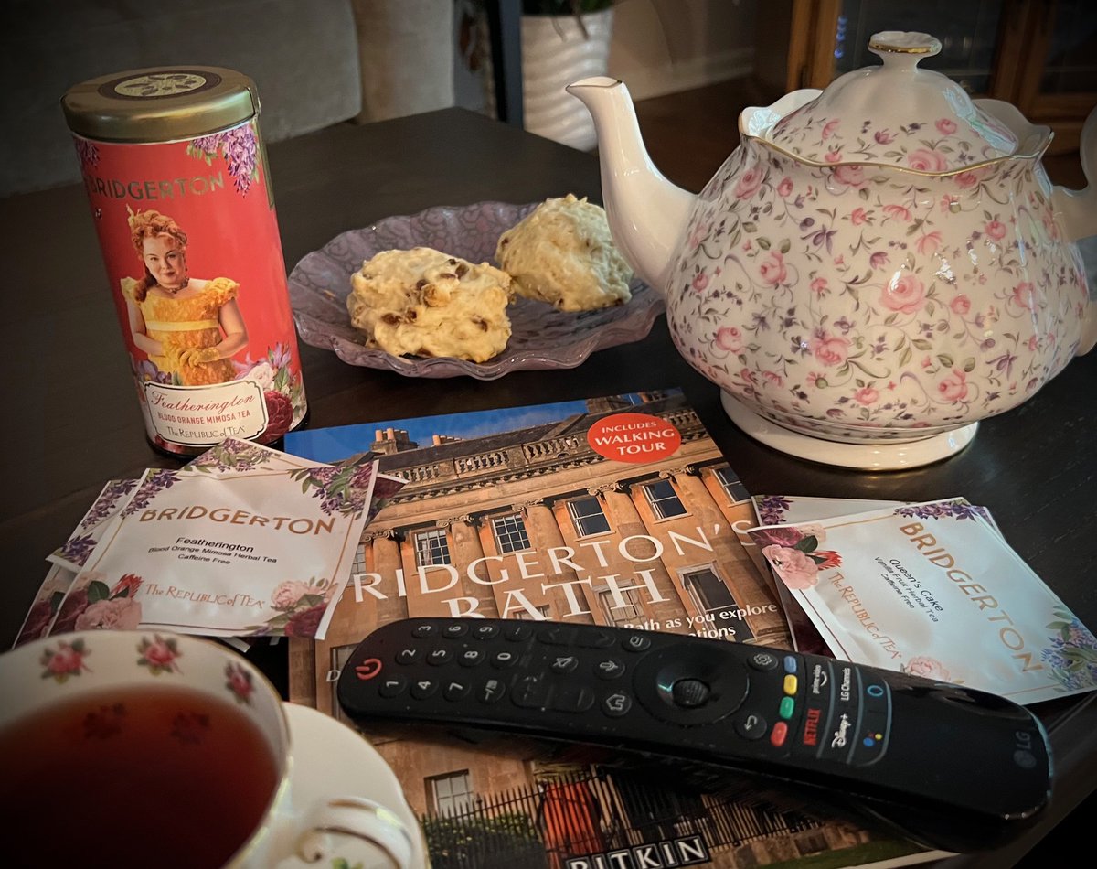barbsteashop's tweet photo. Are you ready for tonight's Bridgerton premier of Season 3 (aka "Polin")? We at BTS are - with scones, tea and yes, another connection to Lady Mendl's! https://t.co/0W4z1rXelx https://t.co/F0NbHnCyPW