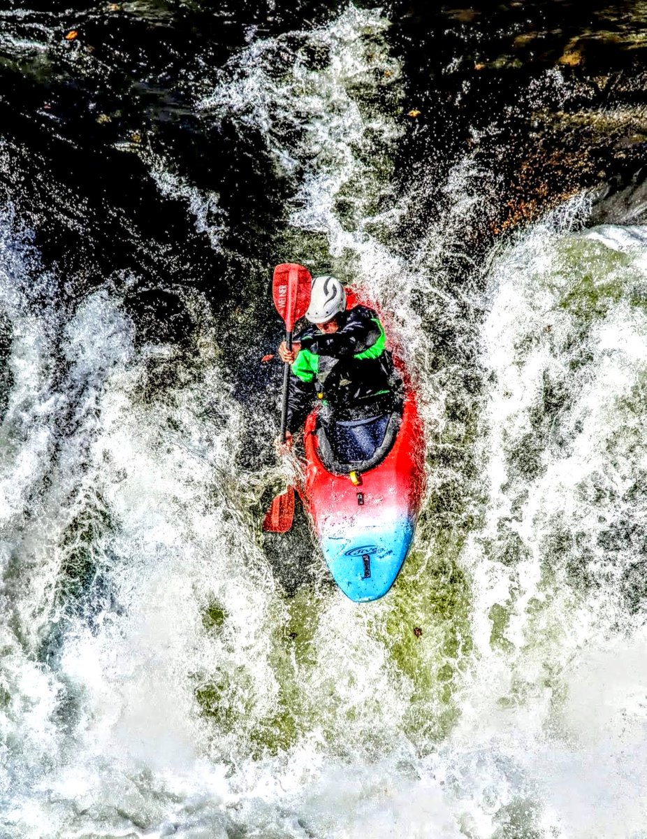 Kayaker going down The Sinks, Great Smoky Mountain National Park 
@WernerPaddles 
#kayaker #whitewaterkayaking #whitewater #Kayaker #thesinks #GSMNP #travel #travelphotography  #visualstoryteller #freelancer #EastTN #outdoors #TheSmokies