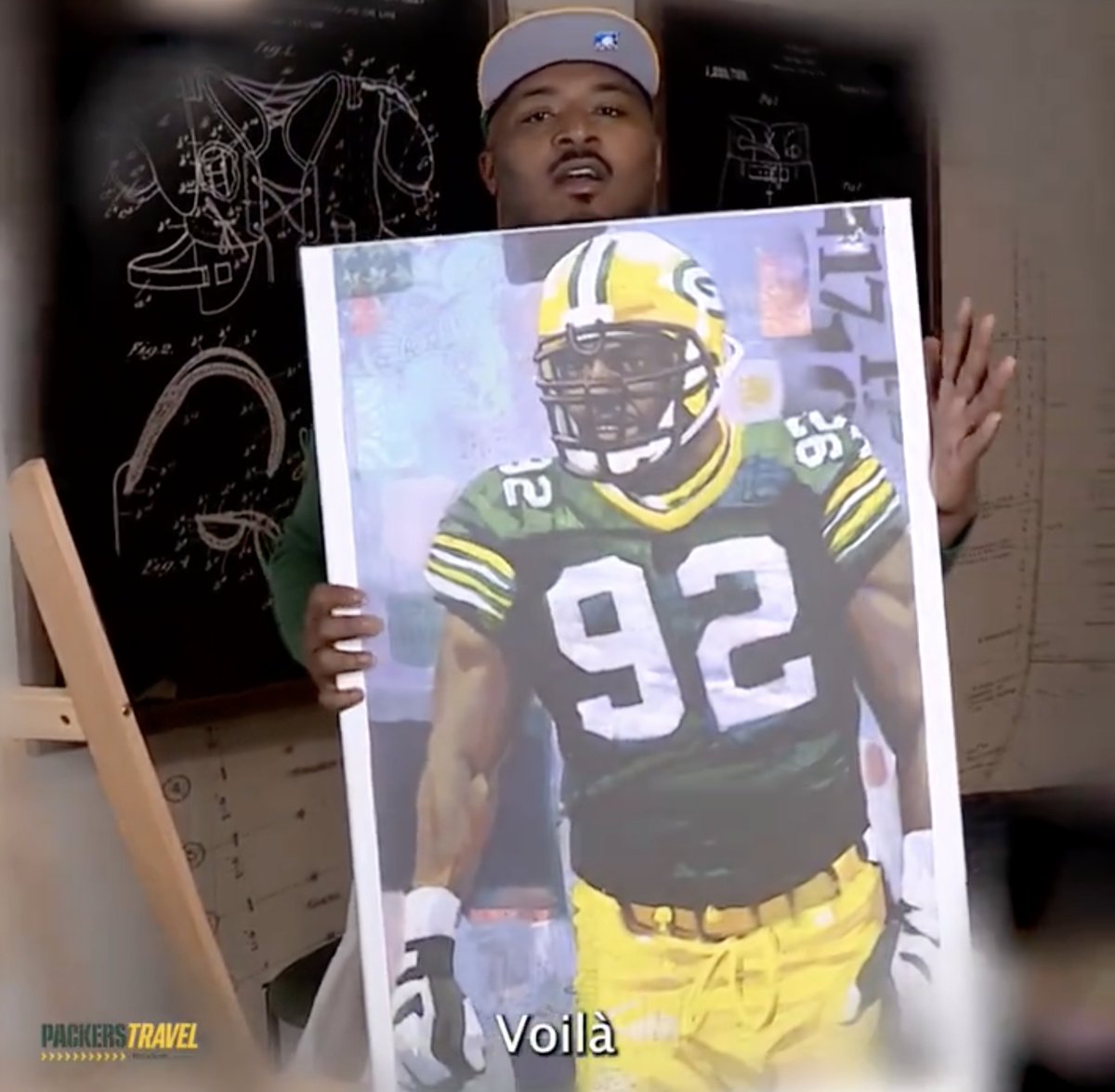 This Reggie White painting by Elgton Jenkins 🎨👏 📸: @packers