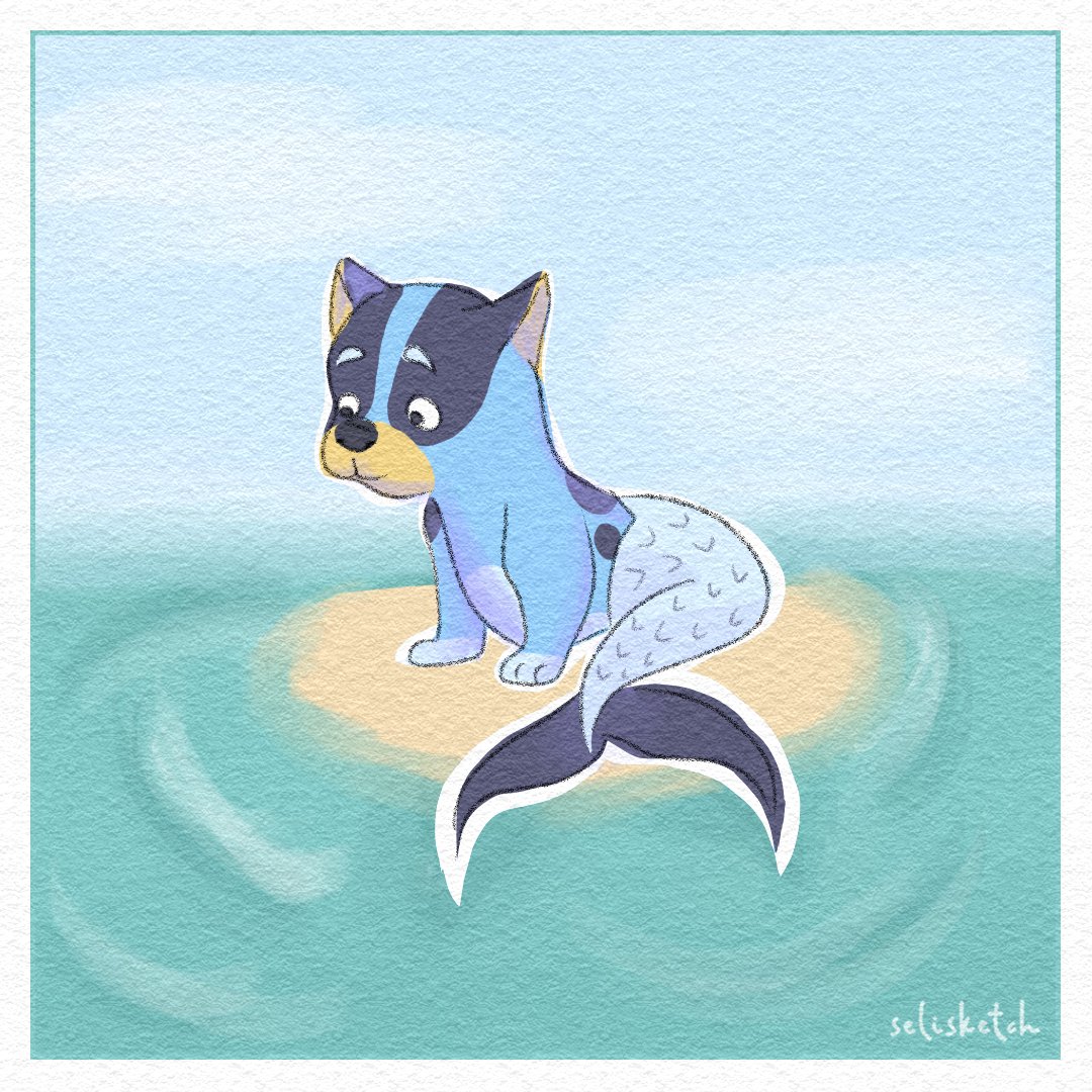 selisketch's tweet photo. May 12: #bluey

I loved doing this 💙

#mermay #mermaychalllenge #mermay2024 #blueyfanart #mermaid https://t.co/RRQ3AM8ogY