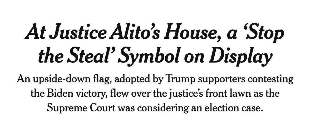 Every day Justice Alito remains on the Supreme Court, it loses more and more legitimacy.