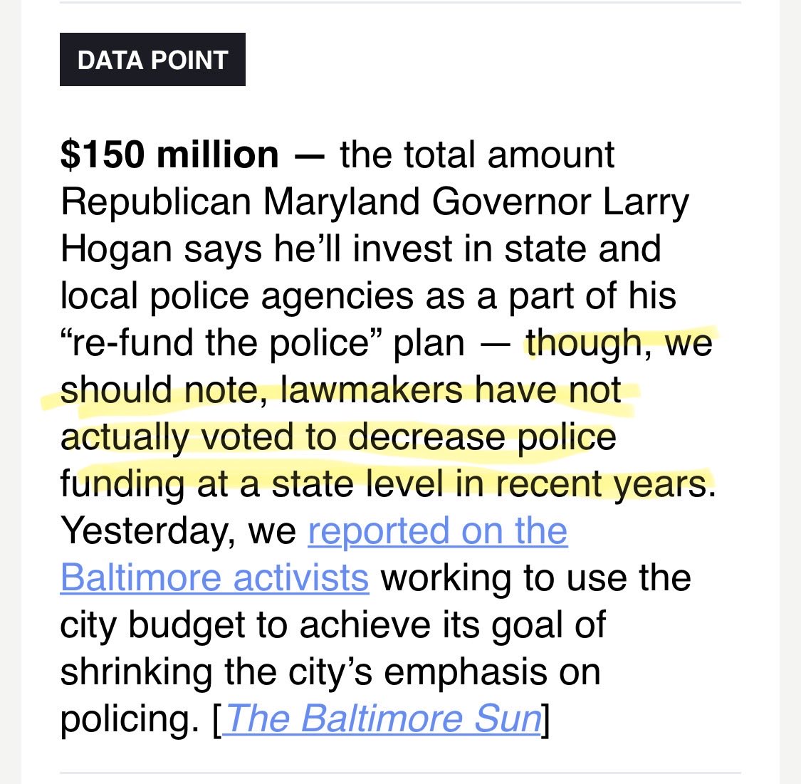 No one ever defunded the police, Lying Larry.

#MDpolitics #MDSen #LyinLarry