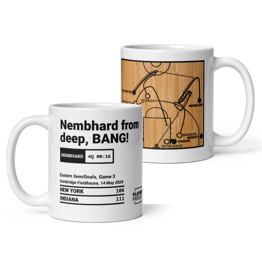 🚨 Partnering up with <a href="/PlaybookProduct/">Playbook Products</a> for a giveaway of one of their Nembhard from deep, BANG! mugs 🚨

To enter:
1. Follow me &amp; <a href="/PlaybookProduct/">Playbook Products</a> 
2. RT this tweet

Winner chosen @ 8pm 5/17

Check out their awesome shop: playbookproducts.com/products/india…