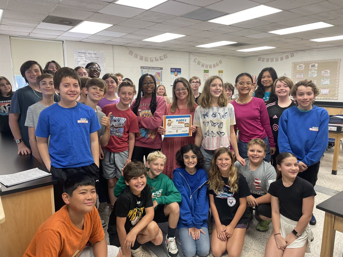 Emily Tenerowicz is our Plaza HERO 🦸‍♀️ Ms. T goes above and beyond to motivate not only her students, but ALL students at Plaza! She engages with her classes and makes them feel seen & LOVED ❤️You are our hero, Tenerowicz!