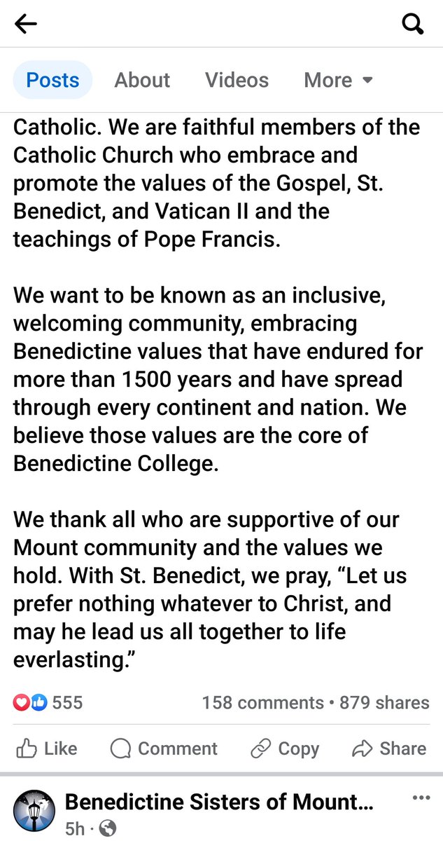 The Nuns of Benedictine College have released a statement regarding the Commencement Speech of Harrison Butker. If any 'Christian' men have issues with the Sisters statement go argue with the wall.