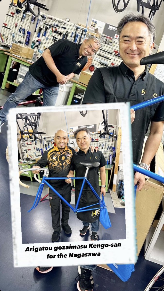 AzizulAWANG's tweet image. Arigatou gozaimasu Kengo-san for the Nagasawa. 

I’m a happy man 😇🤩 🚲 🇲🇾🇯🇵🚲

#keirin #keirinbike #njs 
#azizulawang #teamazizul