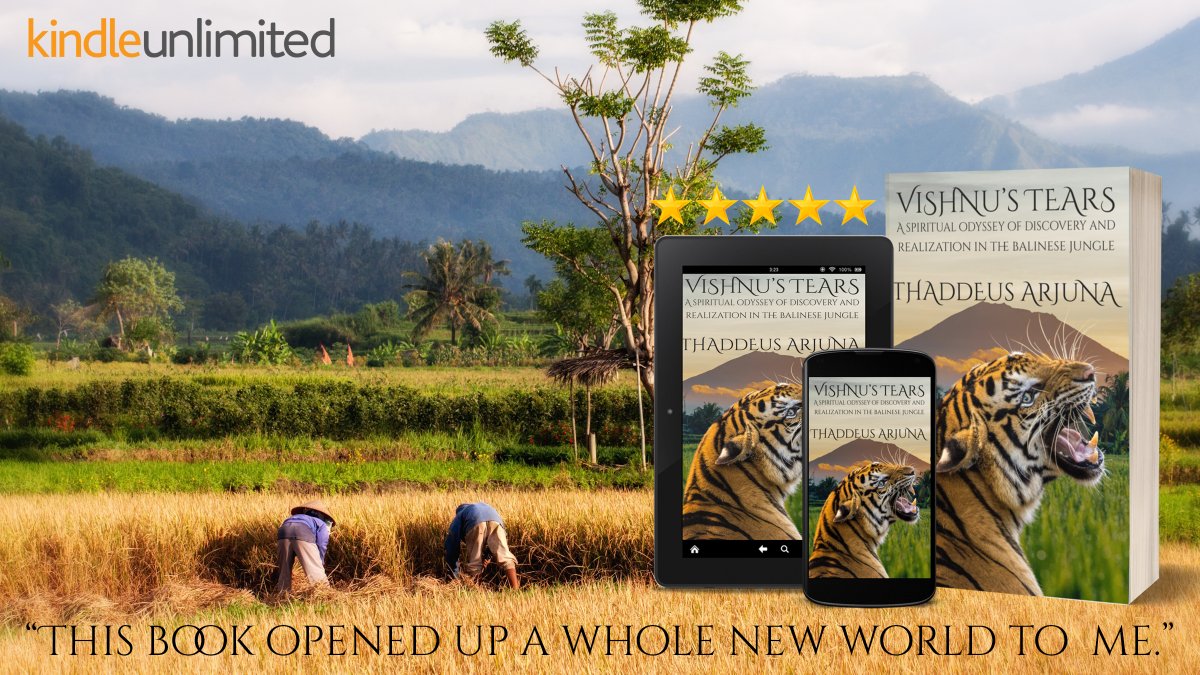 #RT @ThaddeusArjuna   VISHNU’S TEARS   “Really enjoyed this Story with its description of exotic locales and Indonesian culture mixed with a Spiritual journey.”   #KindleUnlimited   amazon.com/gp/product/B07… #Mythology #Fantasy #Folk Tales #Fairy Tales #Folklore