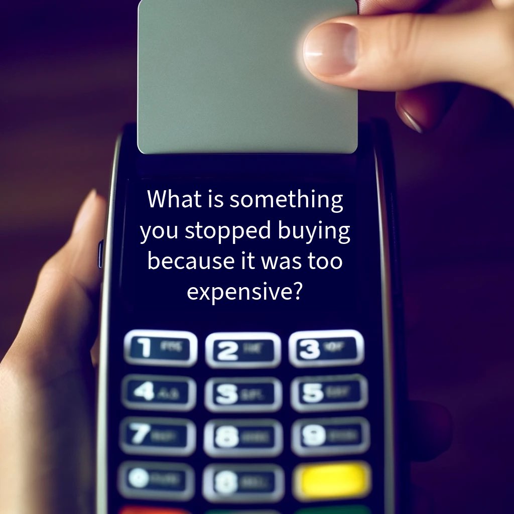 Hey everyone! Just curious, what’s something you stopped buying because it got too expensive? Let’s share our experiences and maybe find some cheaper alternatives together! 💸💬

#Overpriced #MoneySavingTips #BudgetFriendly #FrugalLiving #SmartShopping