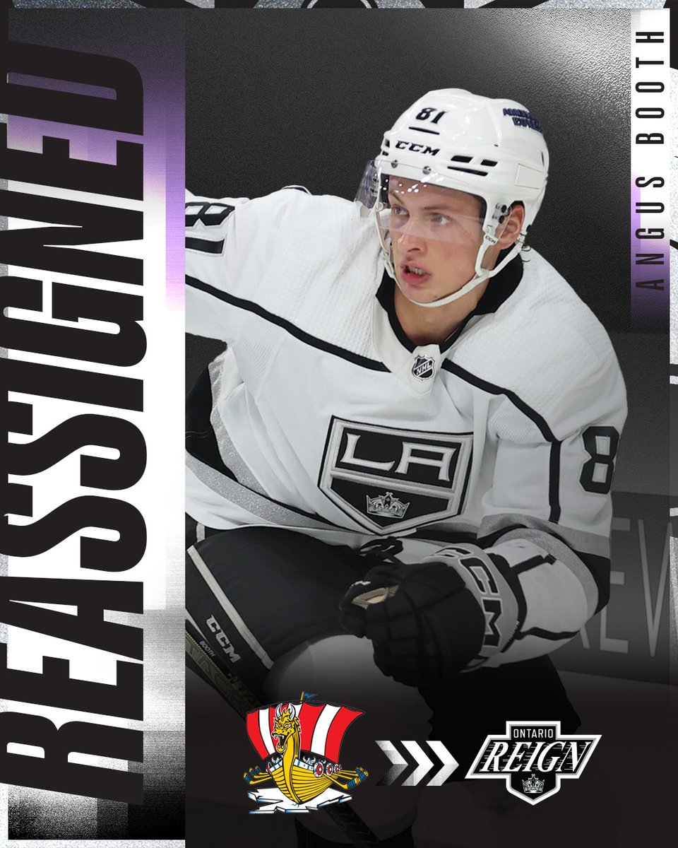 NEWS: The @LAKings have reassigned defenseman Angus Booth from the @DrakkarBAC to the #ReignTrain!   #AllAboard Angus! 📰 bit.ly/3wDLw2d