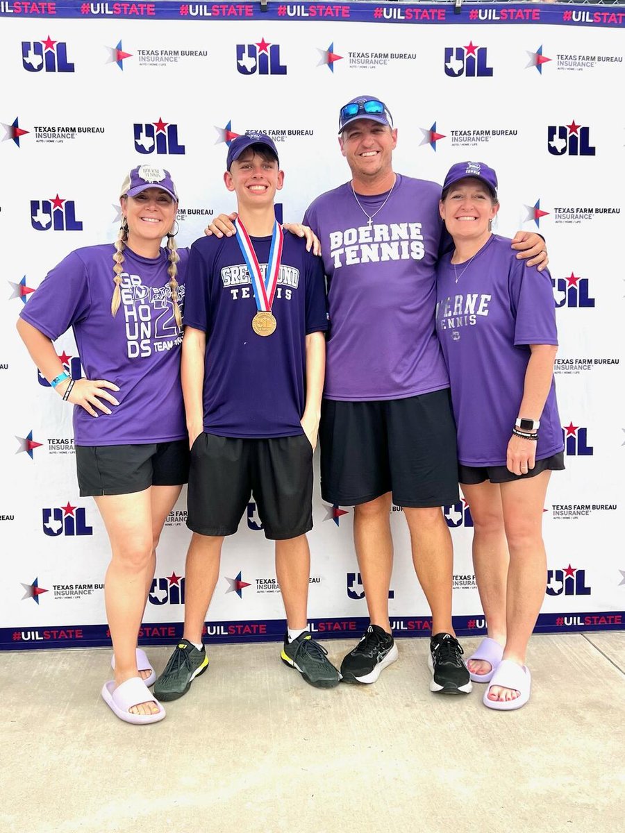 Congratulations to Greyhound Freshman Owen Labay on his UIL State Semifinal finish in the 4A Boys Singles 🥉 Well done, Owen!