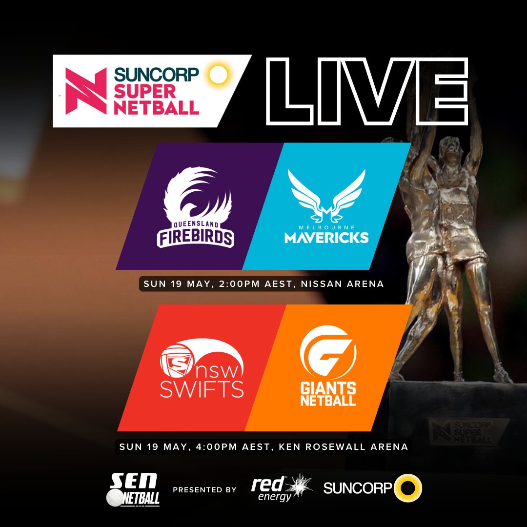 Your home of @SuperNetball radio this weekend! Catch the #SSN Sunday double-header LIVE on the SEN app: sen.lu/SENApp Presented by @RedEnergyAU | @SuncorpGroup