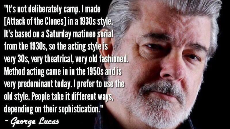 George Lucas on the dialogue in Attack of the Clones 

#StarWars #AttackOfTheClones