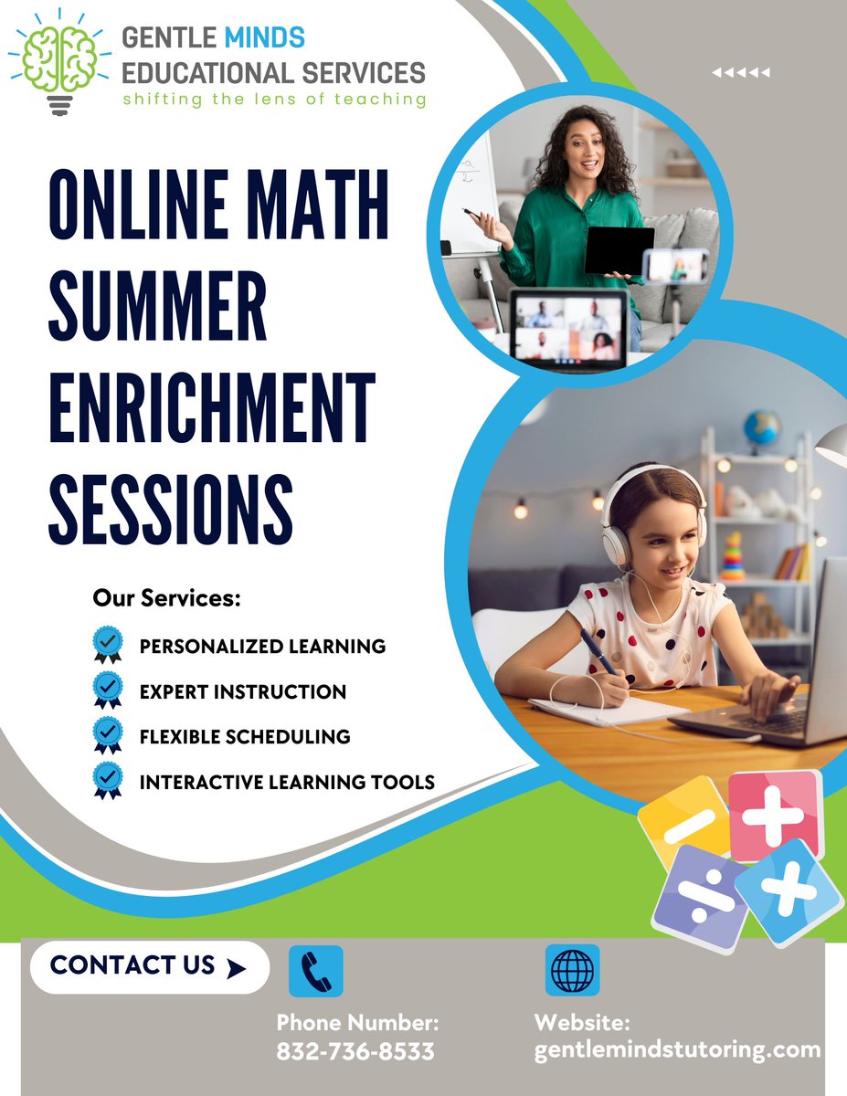 Our company has supported students in math over the last 20 years and students have shown tremendous gains in math. Please pass this information along to students and parents to prepare them for the upcoming school year. We are offering online math sessions.
