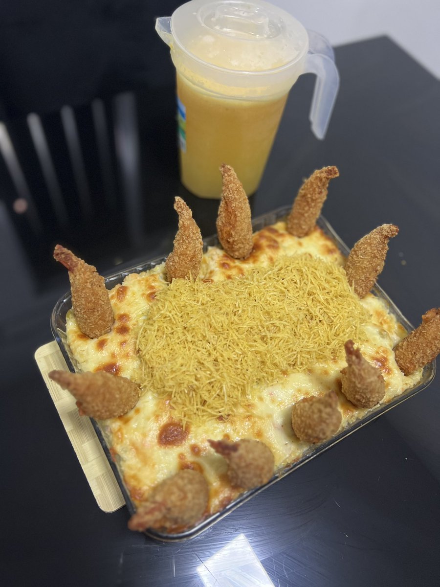 Camarão internacional com suco de maracujá da fruta 😋 eu amo cozinhar ❤️