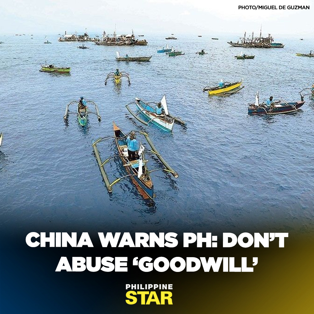 China warned that the Philippines will face consequences if Manila abuses Beijing’s “goodwill” as volunteers of a civilian-led coalition successfully reached Panatag Shoal and concluded their mission. tinyurl.com/y97savfw