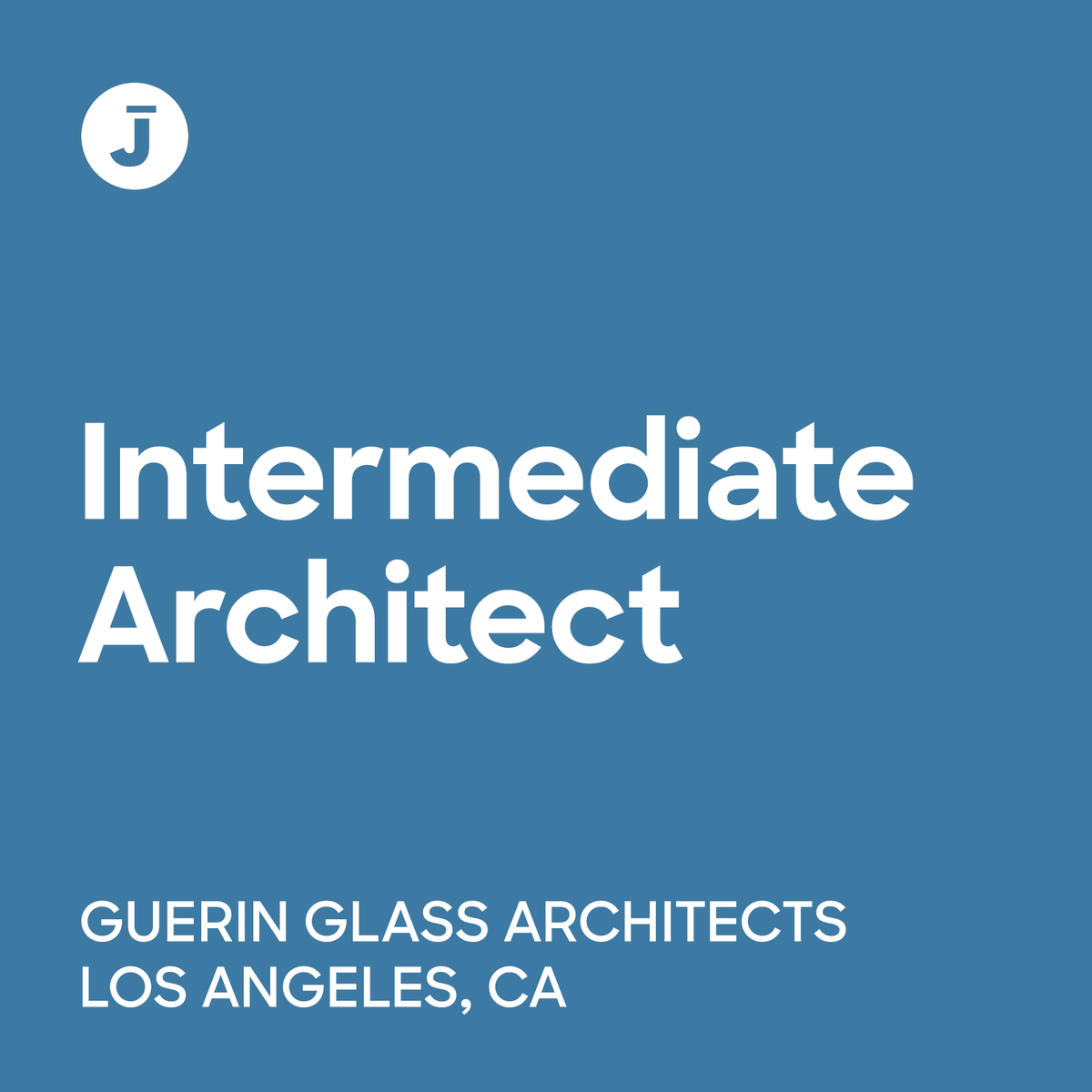 Today's Employer of the Day is Guerin Glass Architects. They're currently hiring an Intermediate Architect in Los Angeles.

archinect.com/gueringlass

#ArchinectJobs #ArchinectEOTD #ArchitectureJobs #LosAngelesJobs #LAJobs