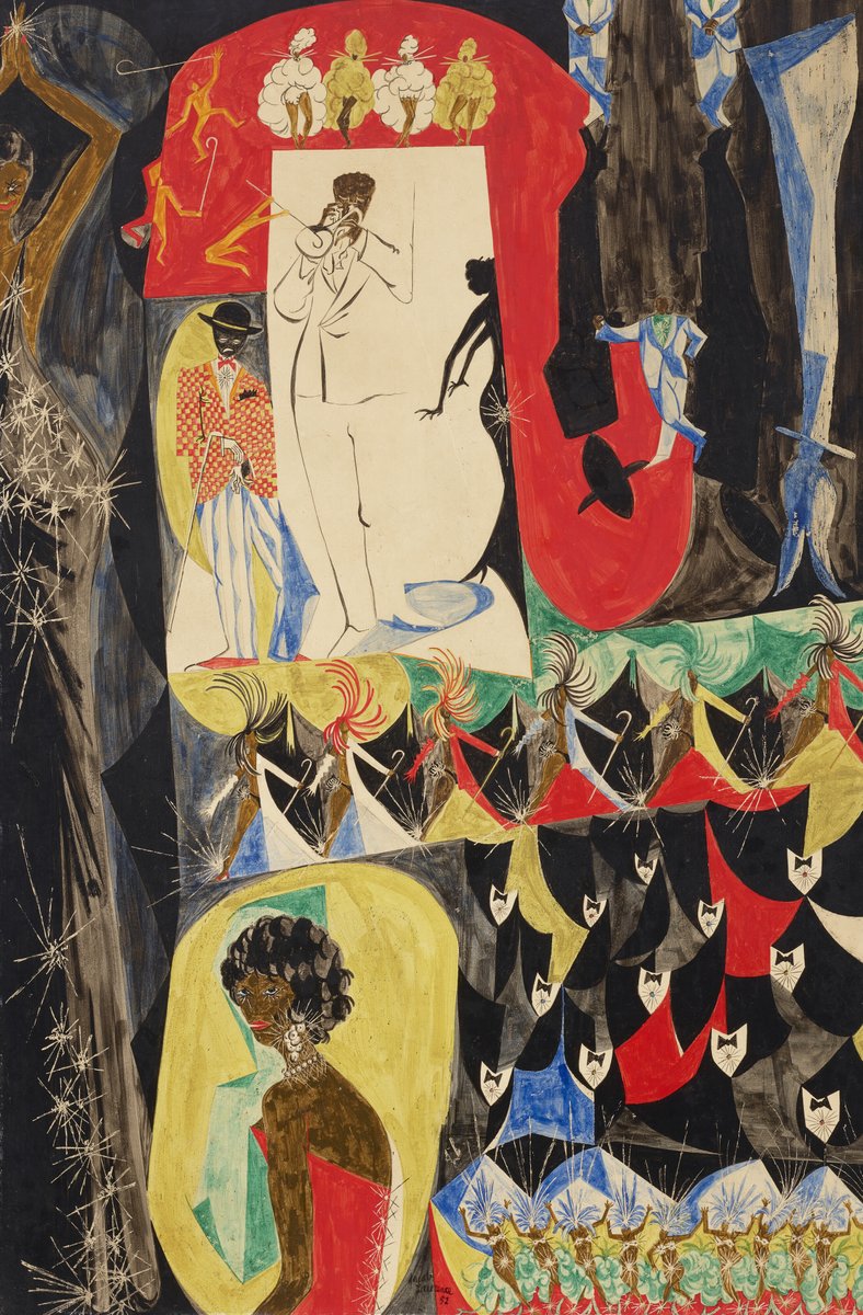 Jacob Lawrence's jazzy composition 'Billboards' has sold for $2,945,000 during tonight's #20thCenturyEveningSale