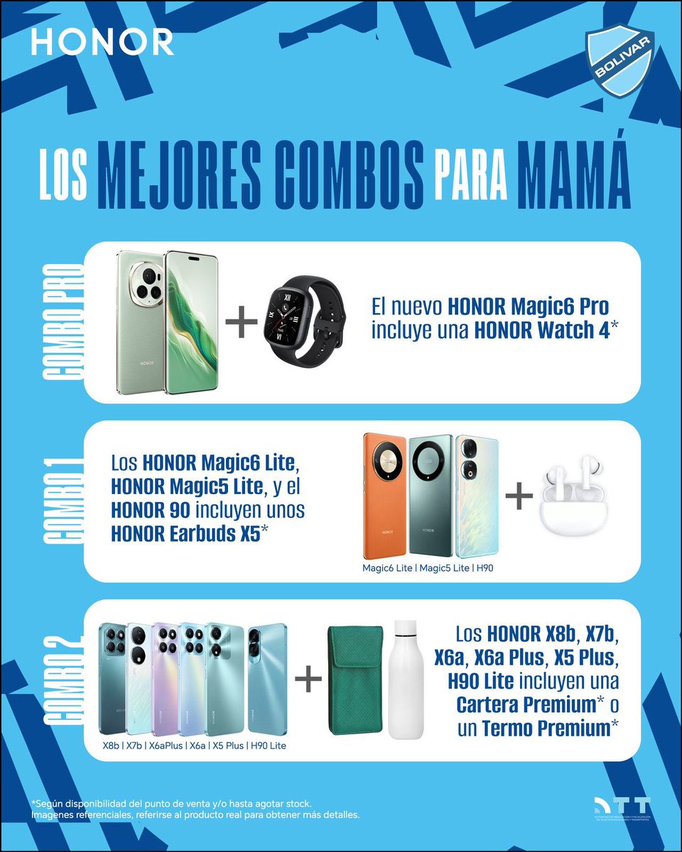 No te quedes sin disfrutar de estos grandes combos junto a HONOR Bolivia 🤩📱 #LaMagiaDeMamá